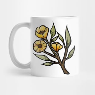 Yellow Buttercup Flowers Mug